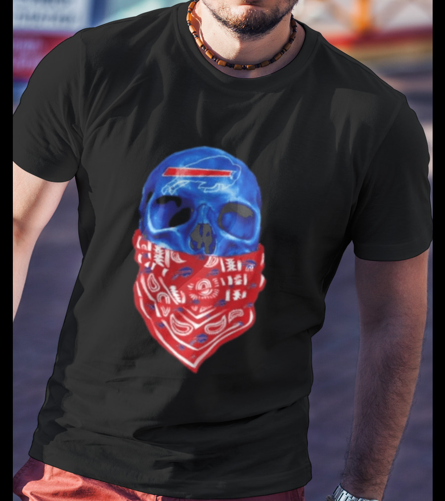 Outlaw Skull Gang Buffalo Bills Bandana Face Covering Trend T-Shirt