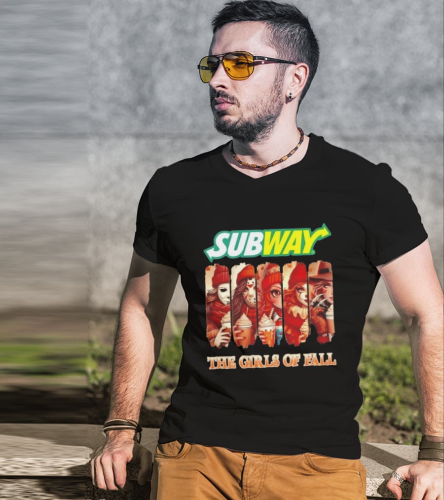 Trendy Subway The Girls Of Fall Cosplay Halloween T-Shirt