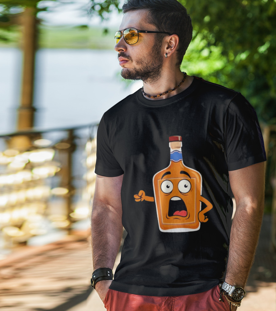 Tears Of The Left Whiskey Funny Cartoon Expression T-Shirt