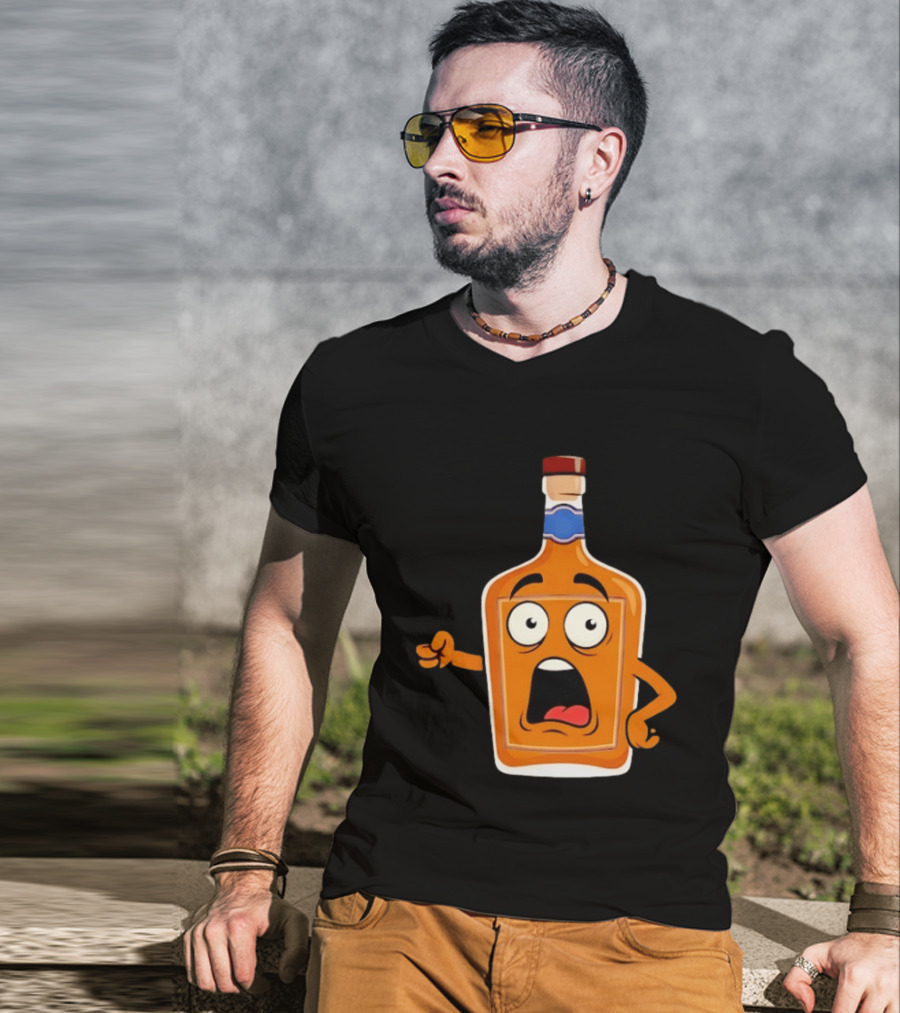 Tears Of The Left Whiskey Funny Cartoon Expression T-Shirt