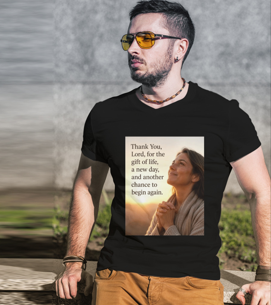 Thank You Lord For The Gift Of Life A New Day And Another Chance To Begin Again T-Shirt
