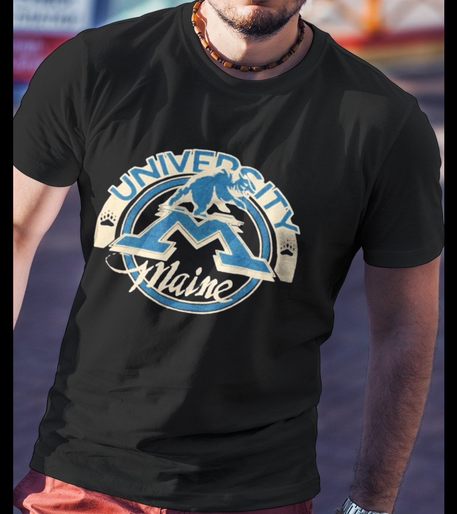 University Of Maine Bear Mascot Circular T-Shirt