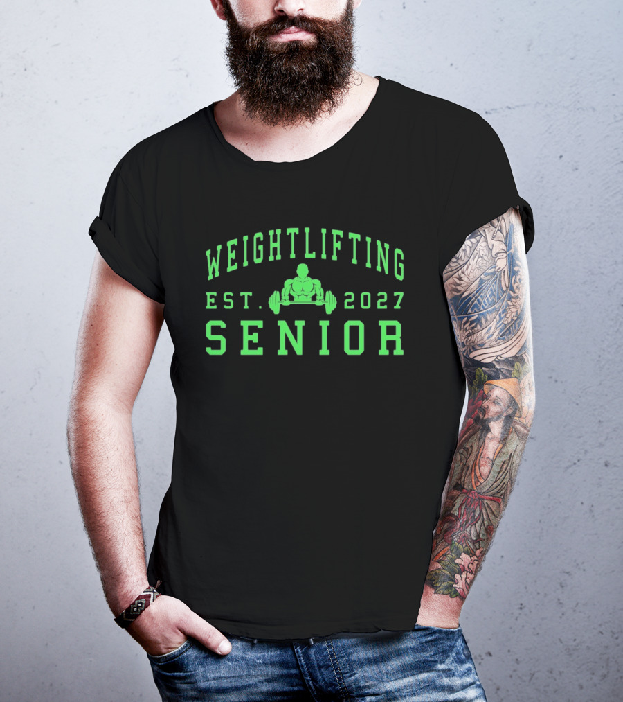 Weightlifting Senior Est 2027 Bodybuilding Gym Essentials T-Shirt