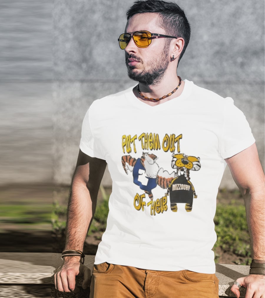 Put Them Out Of Their Mizzoury Auburn Tigers Missouri Tigers T-Shirt