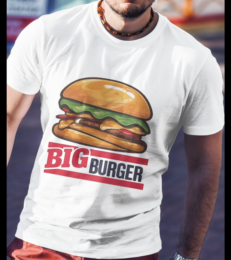 Big Burger Cheeseburger Fast Food Hamburger T-Shirt