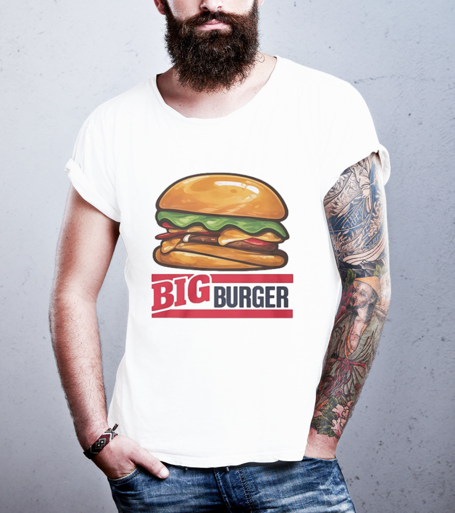 Big Burger Cheeseburger Fast Food Hamburger T-Shirt