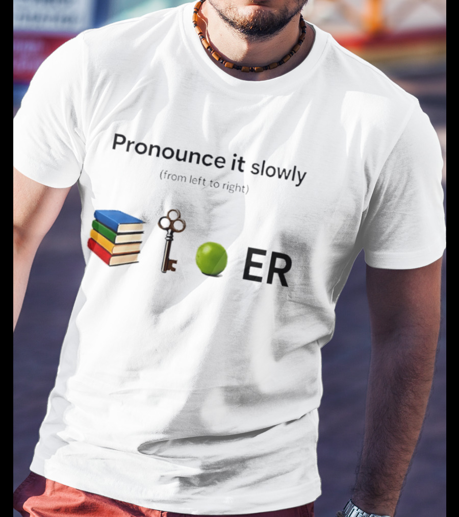 Pronounce It Slowly Books Key Lime ER Puzzle T-Shirt