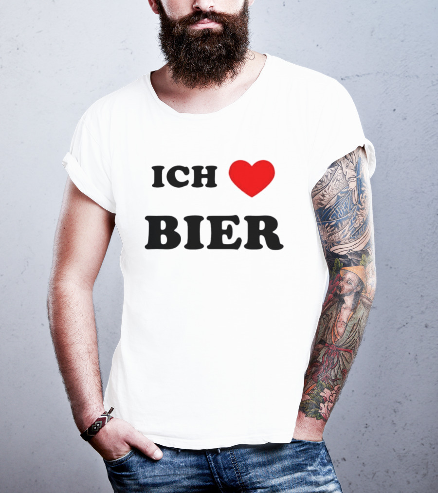 Ich Liebe Bier Heart Symbol For Beer Lovers T-Shirt