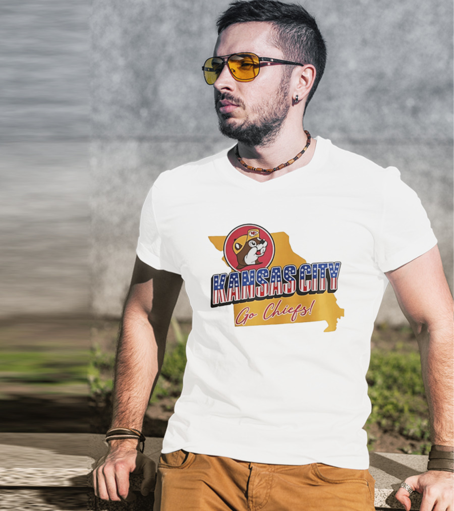 Kansas City Chiefs Buc Ees Go Chiefs Patriotic Kansas City T-Shirt