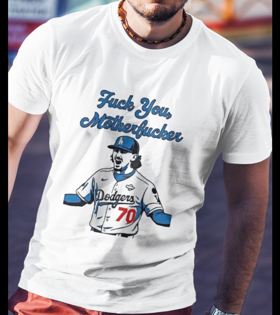 La Dodgers Justin Wrobleski 70 Baseball T-Shirt