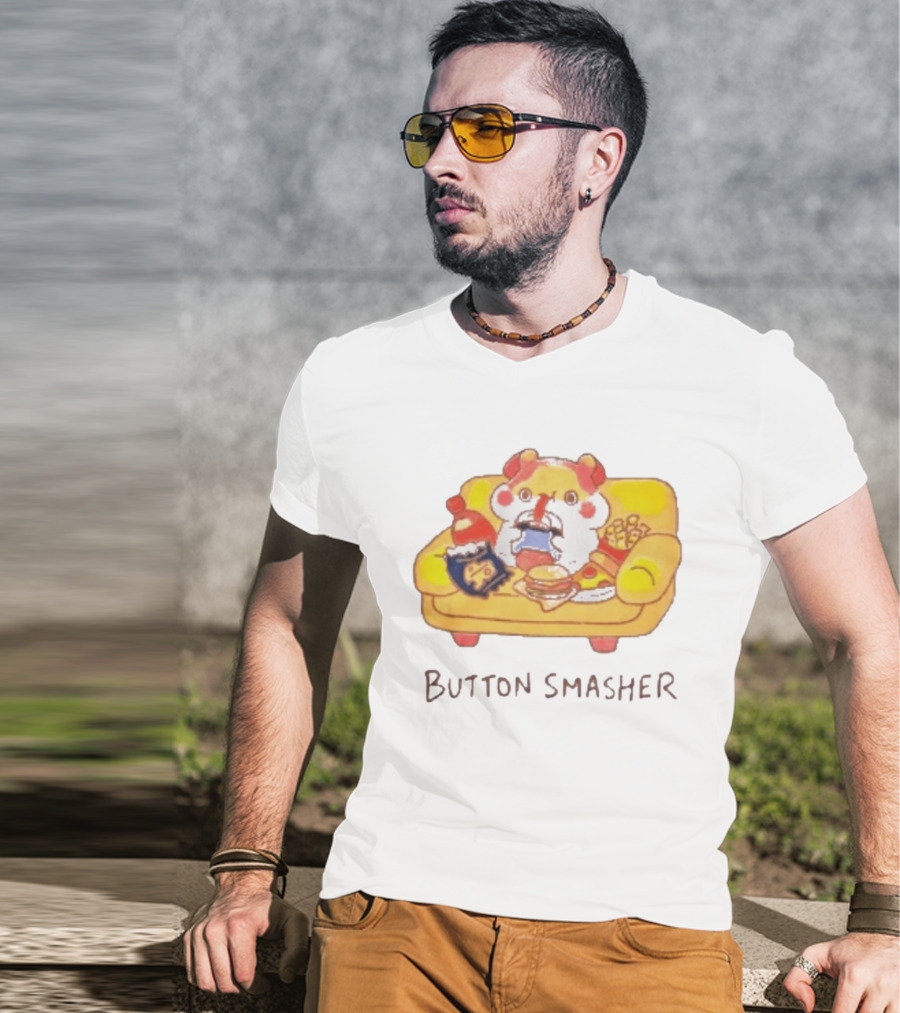 Classic Muffin Corner Muffinmaru Button Smasher Couch Potato Gamer Snack Time T-Shirt