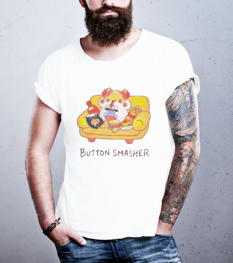 Classic Muffin Corner Muffinmaru Button Smasher Couch Potato Gamer Snack Time T-Shirt