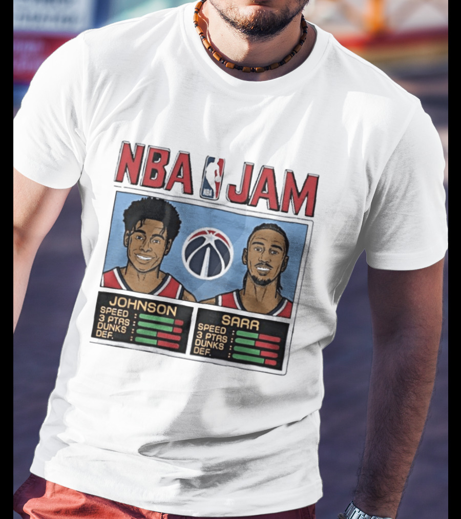 NBA Jam Wizards Johnson Alex Sarr Players Speed Points Dunks Defense T-Shirt