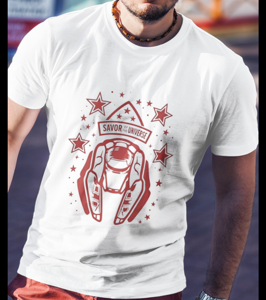 Savor Space Helmet Astronaut Starry Universe Adventure T-Shirt
