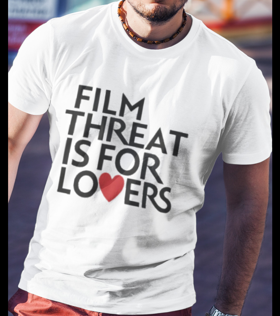 Film Threat Is For Lovers Red Heart T-Shirt