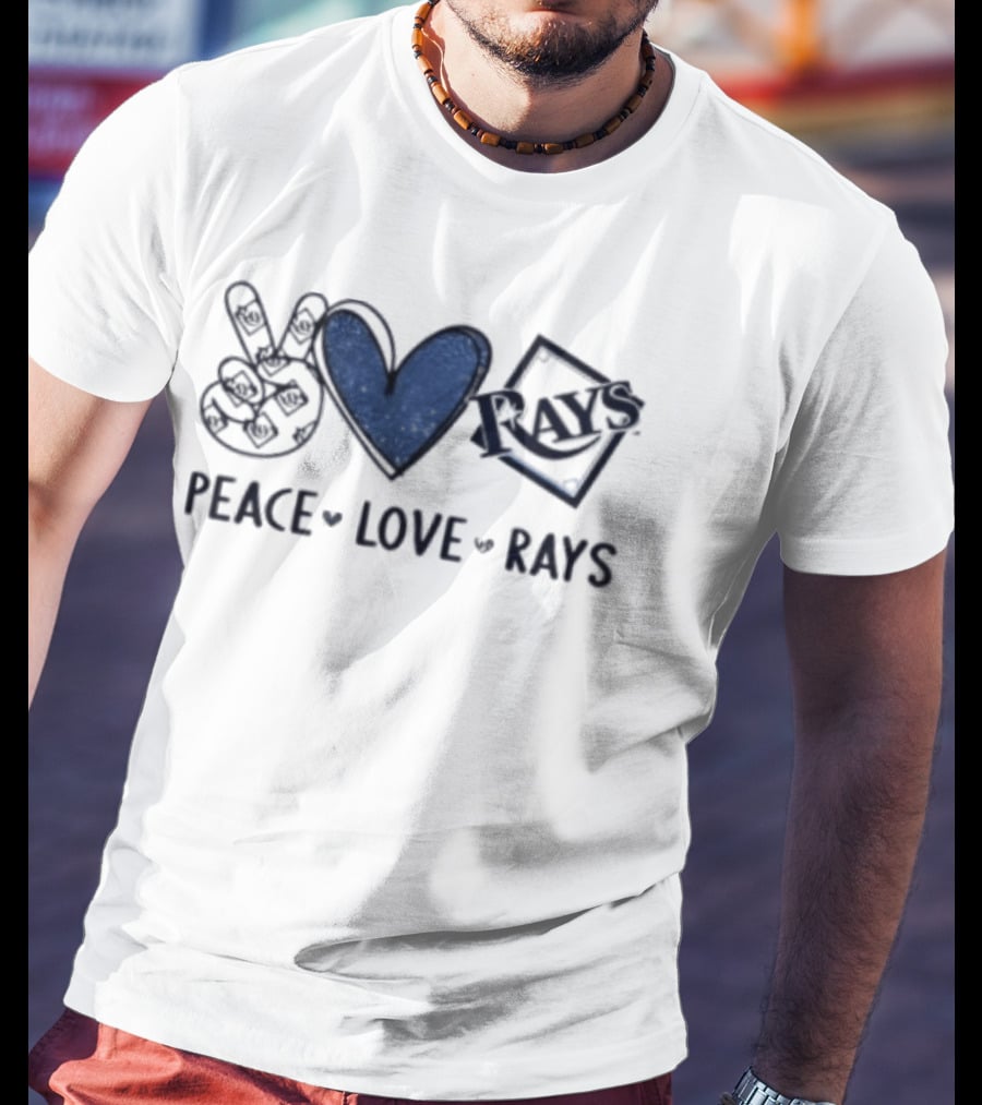 Peace Love Rays Tampa Bay Baseball Original T-Shirt