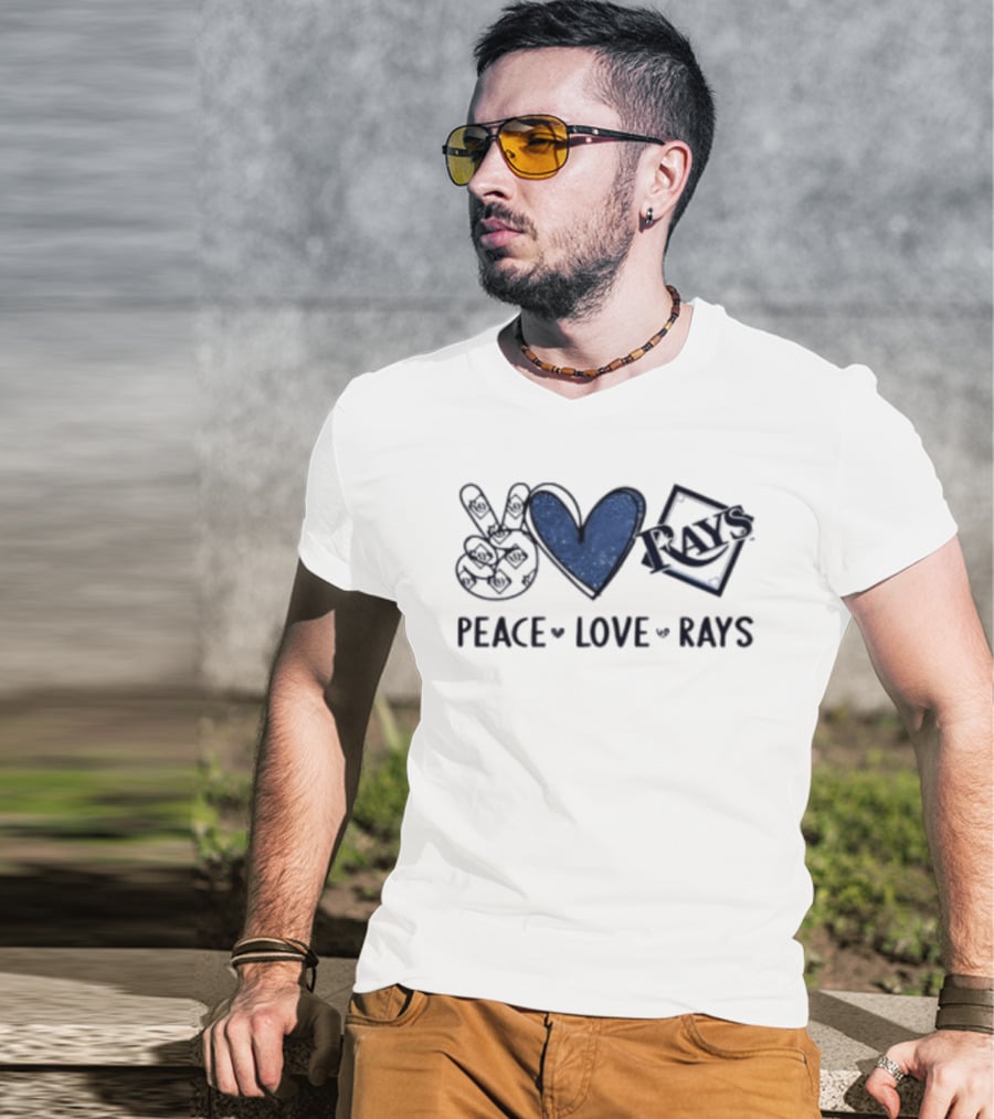 Peace Love Rays Tampa Bay Baseball Original T-Shirt