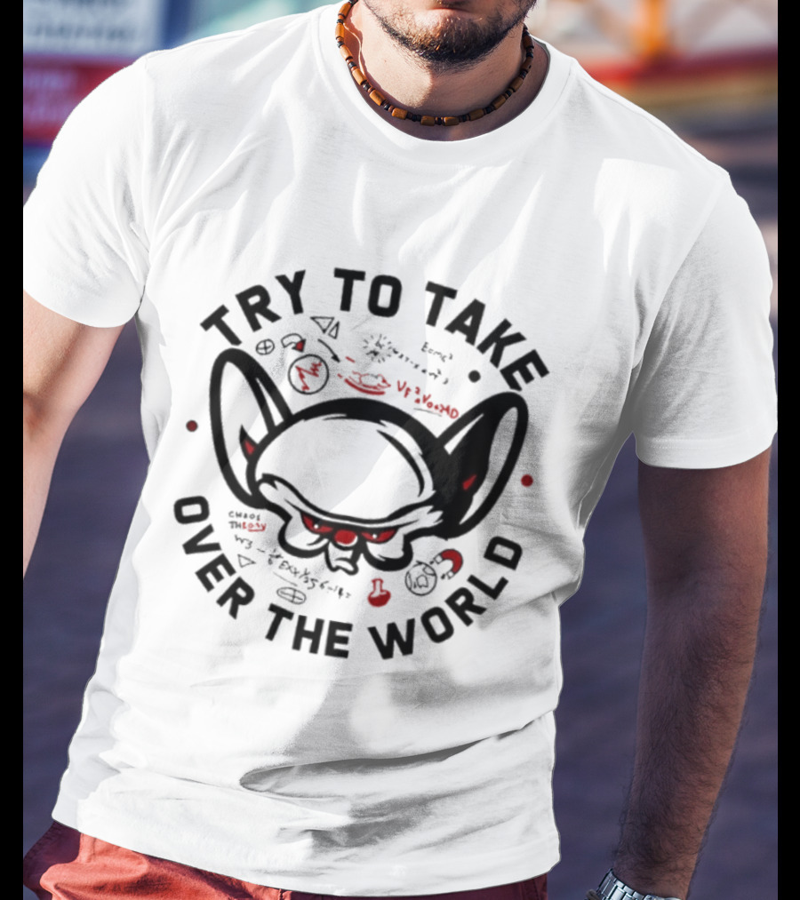 Try To Take Over The World Brain Cartoon T-Shirt