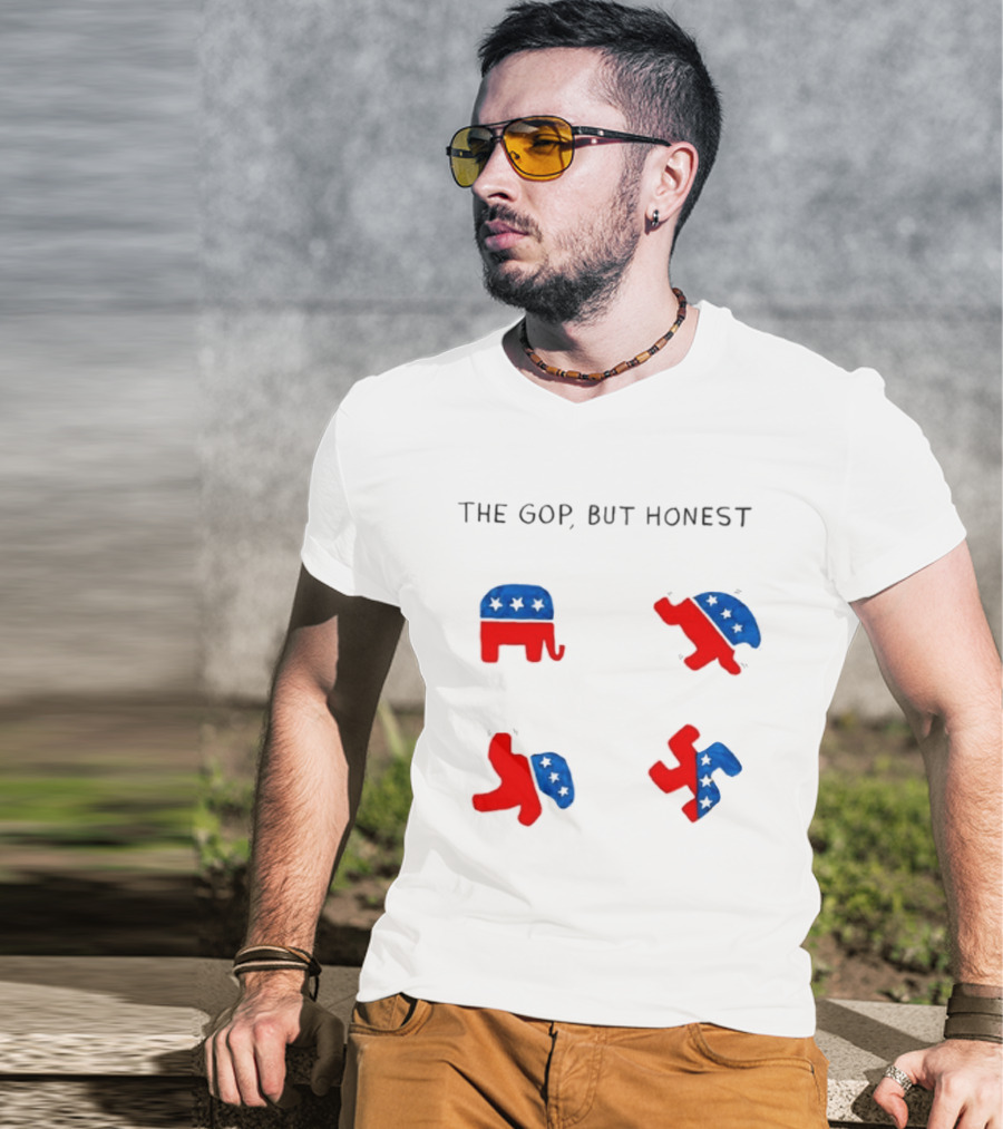 The GOP But Honest Republican Elephant Evolution T-Shirt