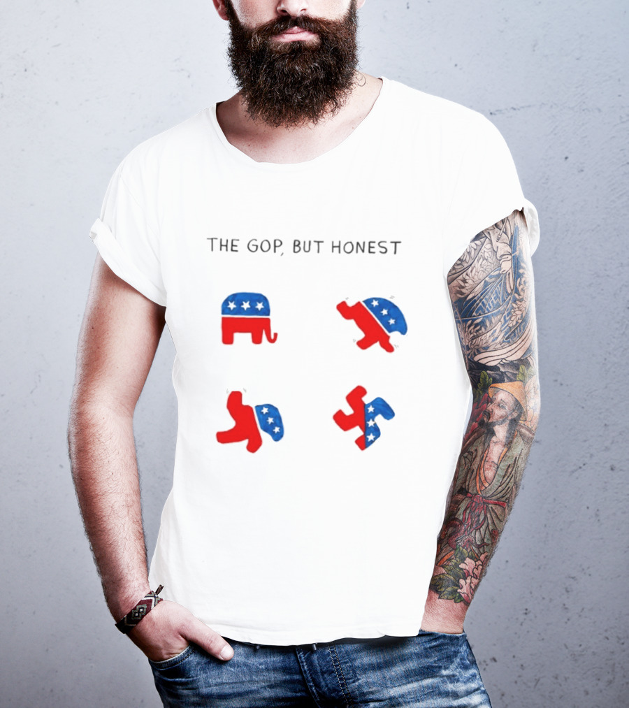 The GOP But Honest Republican Elephant Evolution T-Shirt