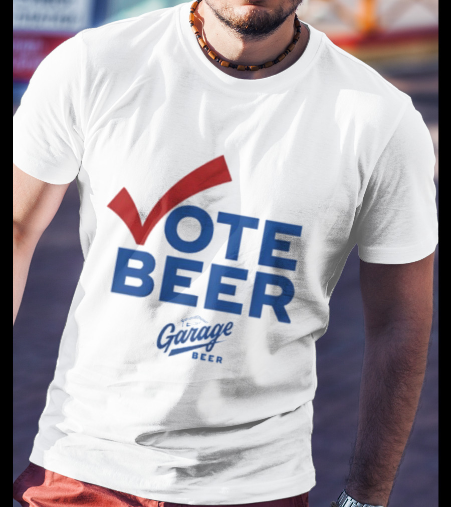 Vote Beer Garage Beer 2025 Checkmark Original T-Shirt