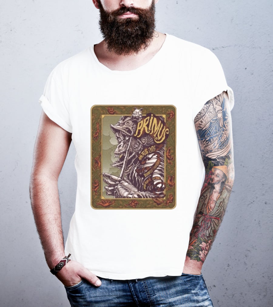Primus 04 Aug 2026 Budapest Hungary Concert Vintage Warrior T-Shirt