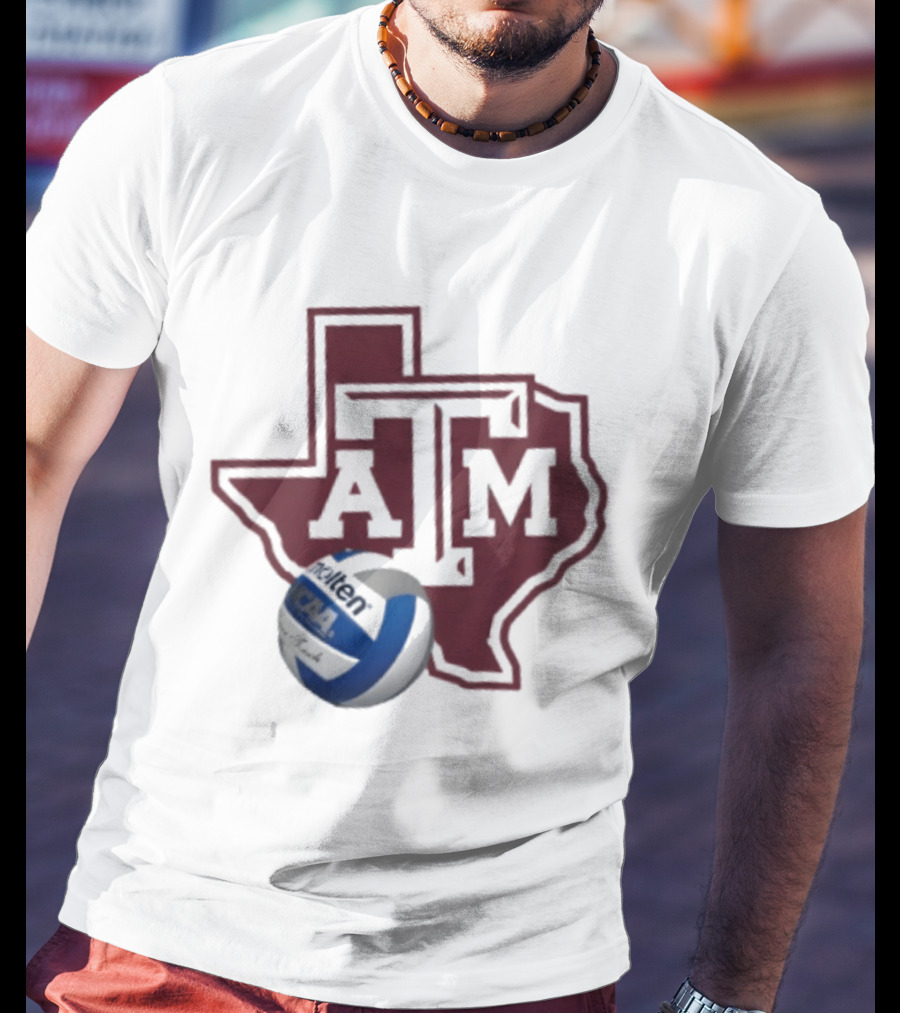 Texas A&M Aggies Volleyball Molten NCAA Map Team Spirit T-Shirt
