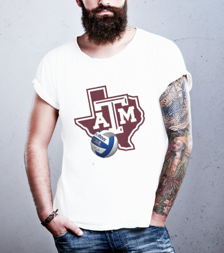 Texas A&M Aggies Volleyball Molten NCAA Map Team Spirit T-Shirt