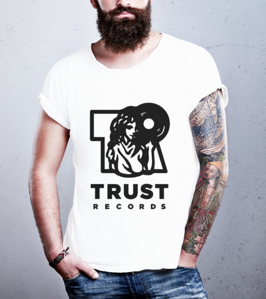 Trust Records Vinyl Spinning Woman T-Shirt