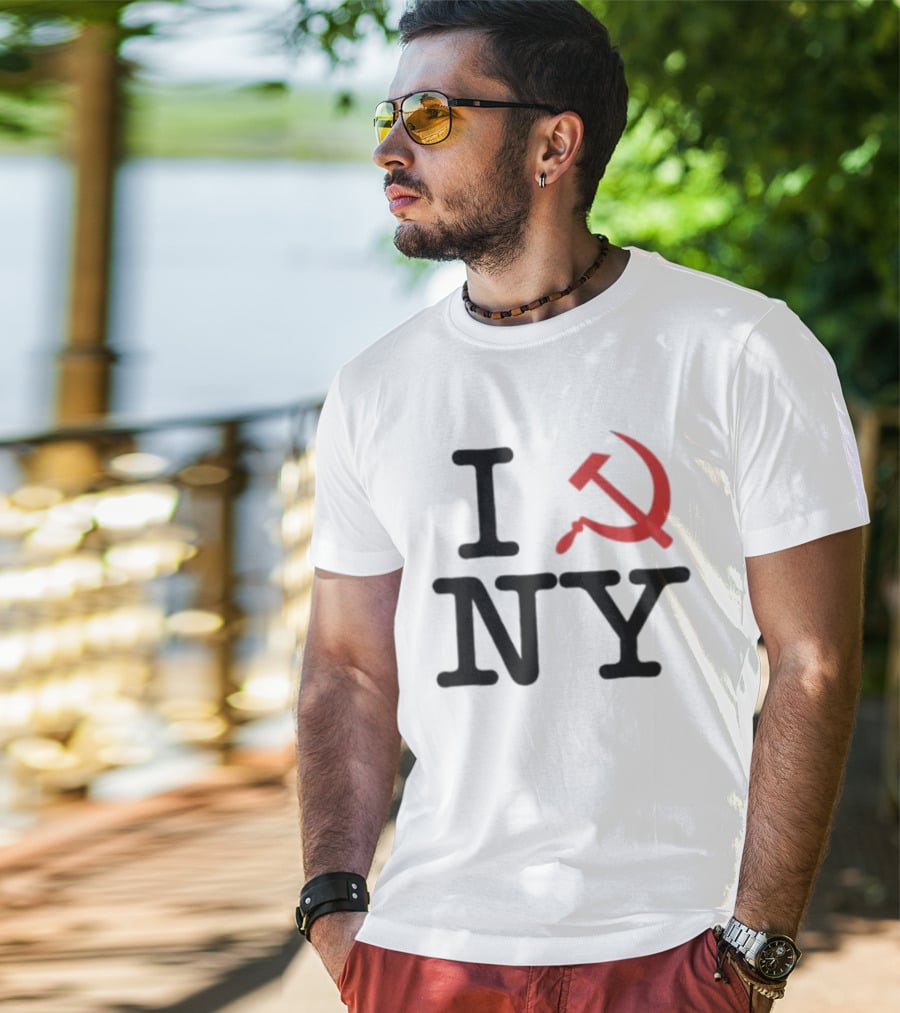 I Love NY Zohran Mamdani Hammer And Sickle T-Shirt