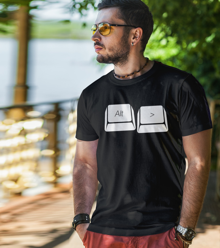 Alt Greater Than Keyboard Keys Shortcut T-Shirt