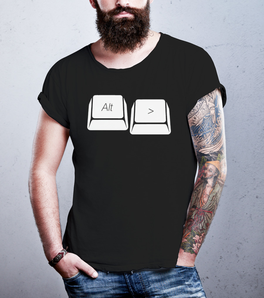 Alt Greater Than Keyboard Keys Shortcut T-Shirt