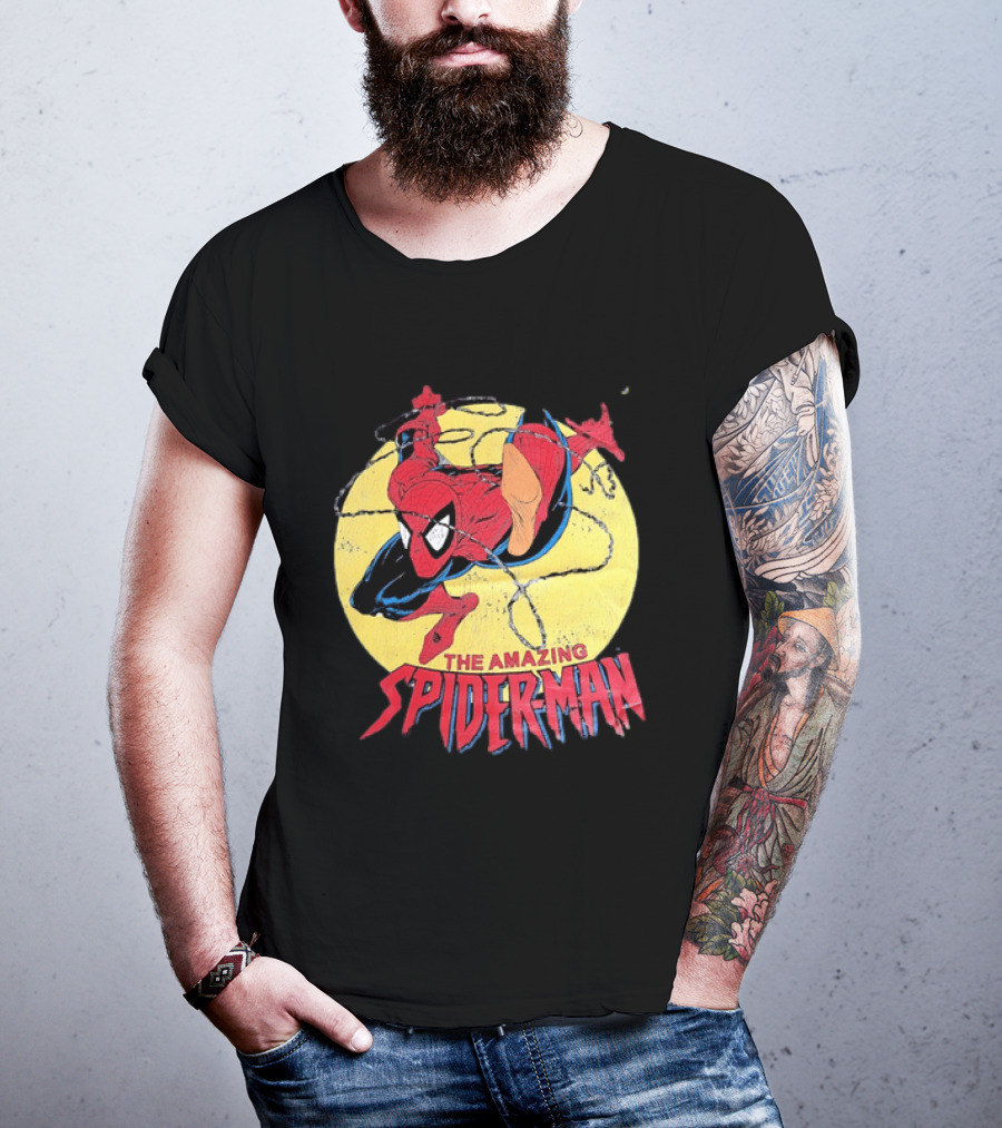 Amazing Spider Man Distressed Marvel Superhero Webslinger T-Shirt