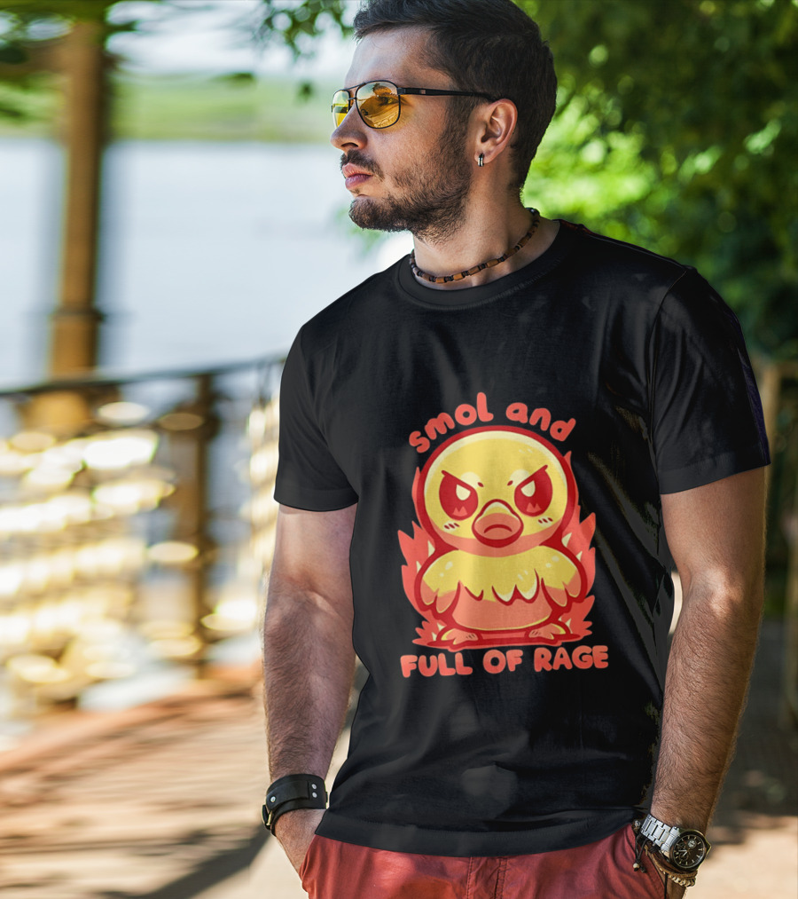 Smol And Full Of Rage Angry Duck T-Shirt