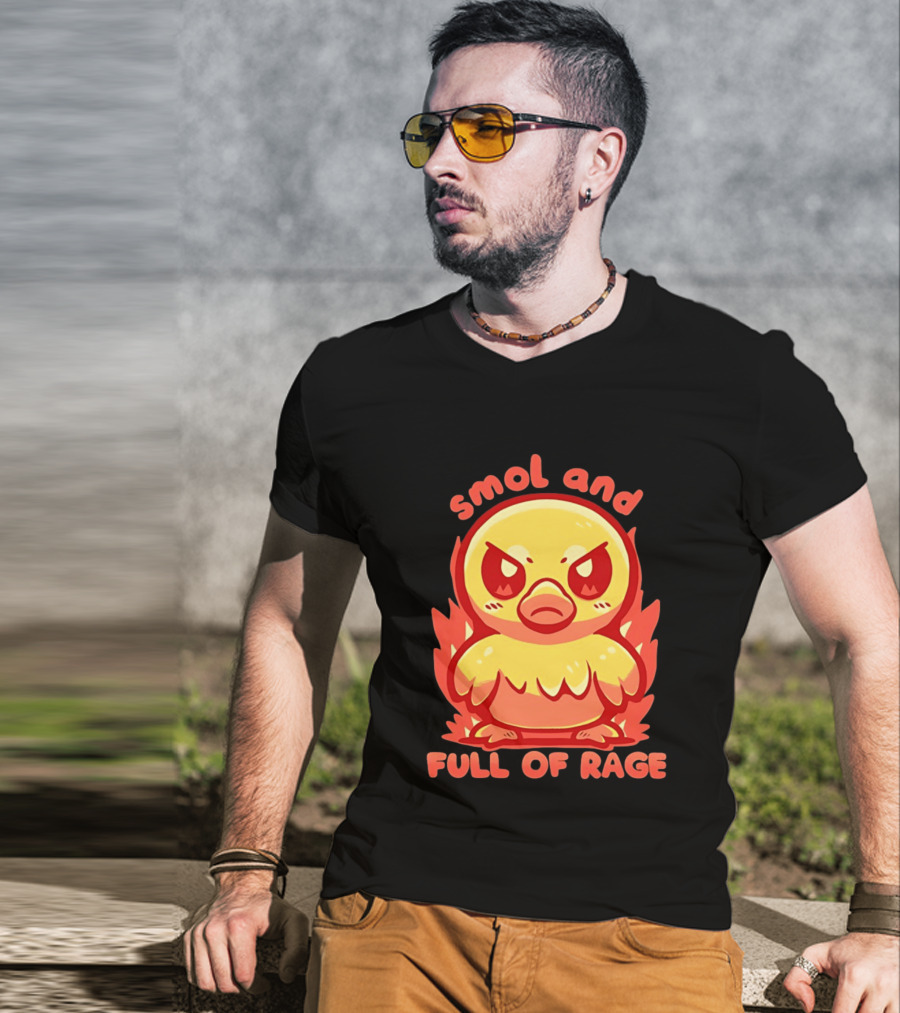 Smol And Full Of Rage Angry Duck T-Shirt