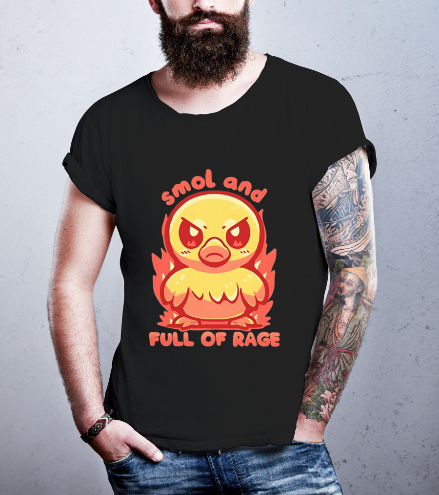 Smol And Full Of Rage Angry Duck T-Shirt