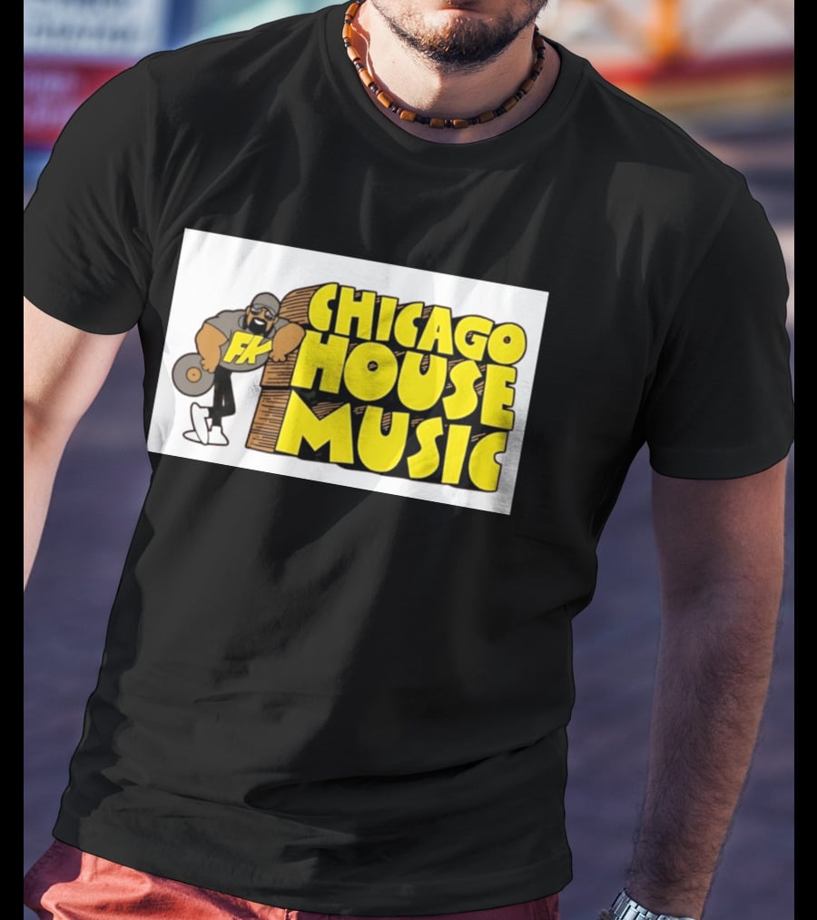 FK Chicago House Music Retro Vinyl DJ T-Shirt