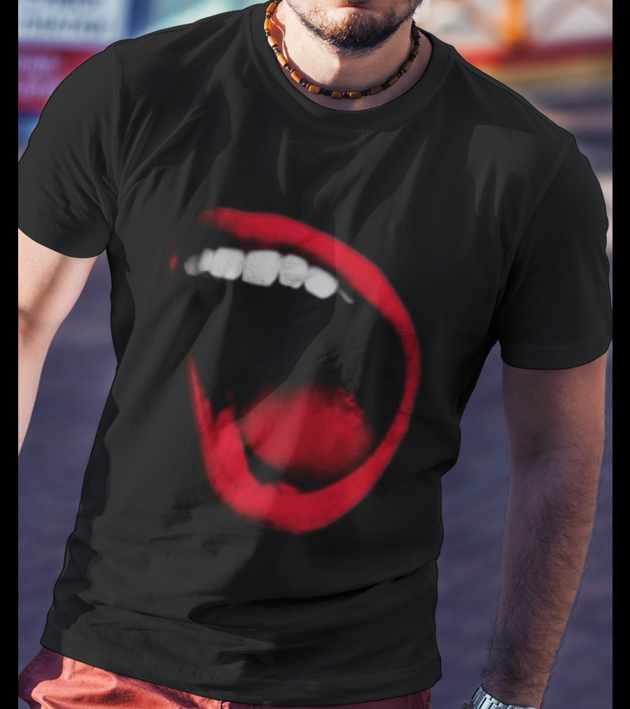 Benjamin Ingrosso Store Mouth European Tour Red Lips Open Mouth Image T-Shirt