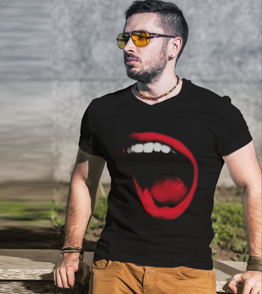 Benjamin Ingrosso Store Mouth European Tour Red Lips Open Mouth Image T-Shirt