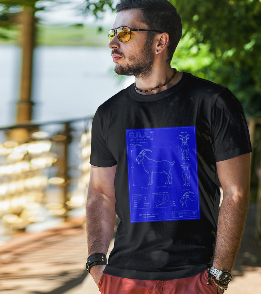 G.O.A.T. Greatest Of All Time Basketball Fall Blueprint Meme T-Shirt