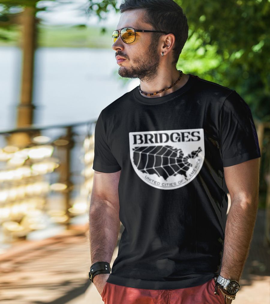 Brain Dead X Death Stranding Bridges United Cities Of America T-Shirt