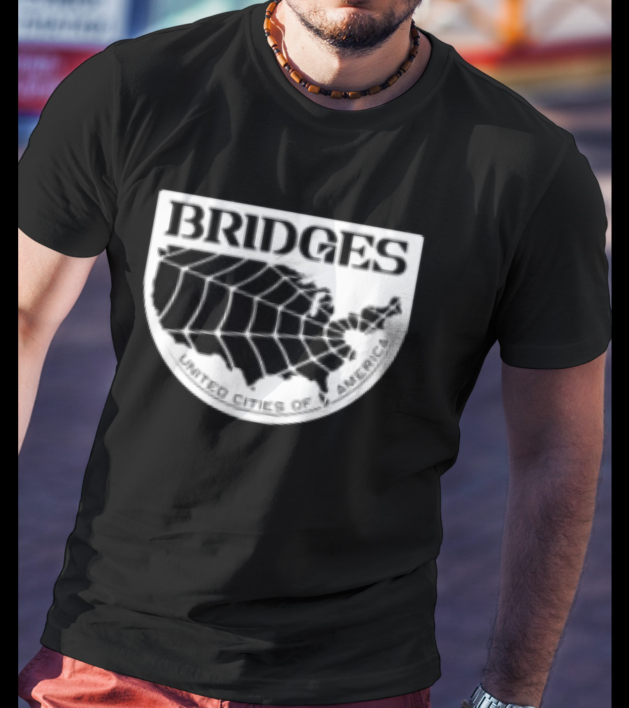 Brain Dead X Death Stranding Bridges United Cities Of America T-Shirt