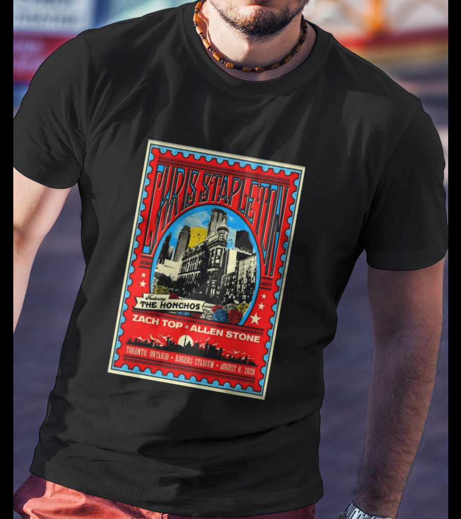 Chris Stapleton Featuring The Honchos Zach Top Allen Stone Toronto Rogers Stadium August 6 2026 T-Shirt