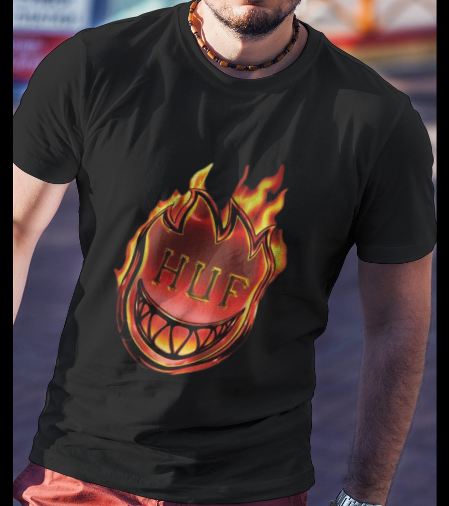 Huf X Spitfire Flame Galaxies Collaboration With Iconic Smiling T-Shirt