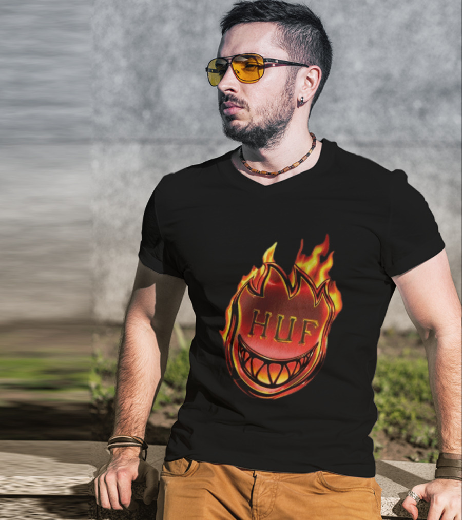 Huf X Spitfire Flame Galaxies Collaboration With Iconic Smiling T-Shirt
