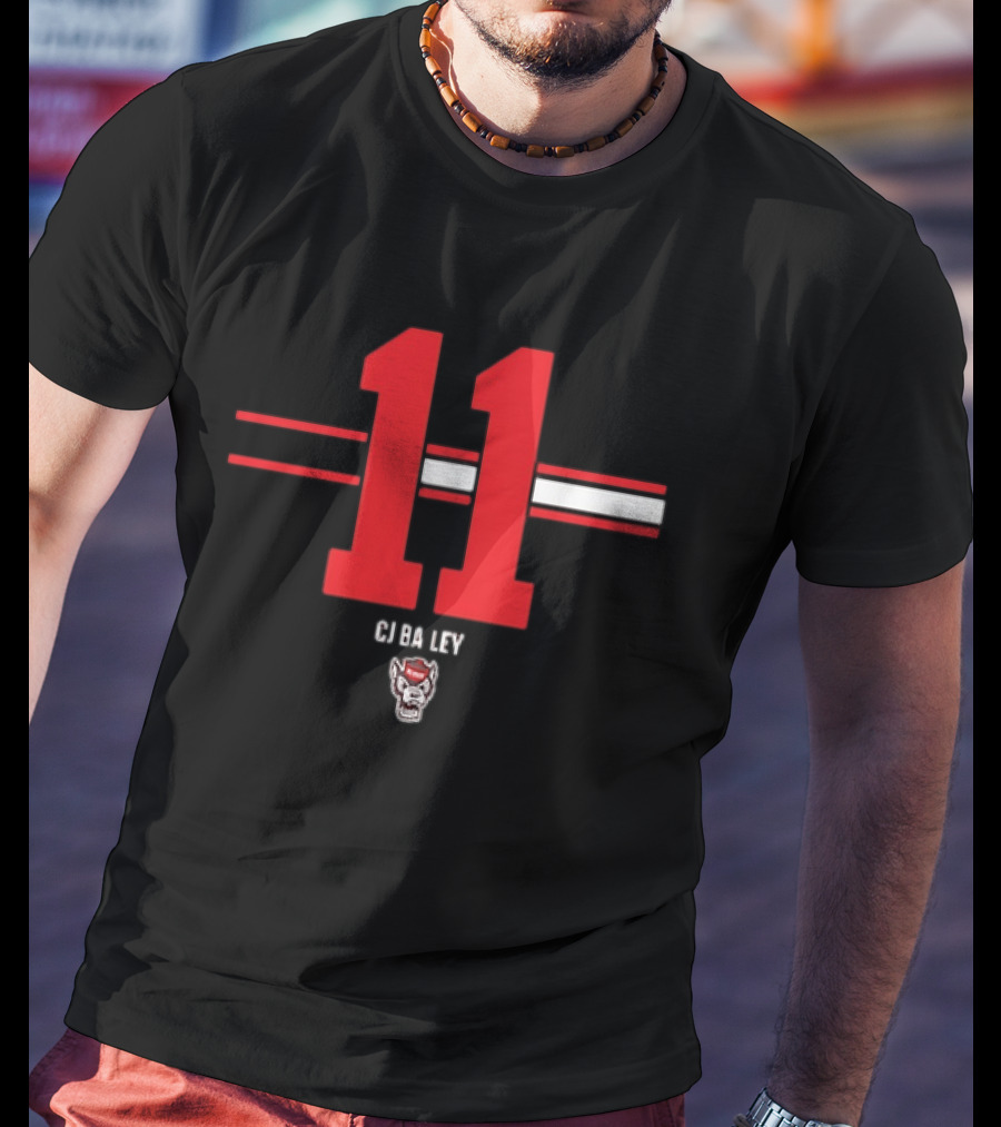 CJ Bailey 11 NC State Wolfpack College Football Fan Gear T-Shirt