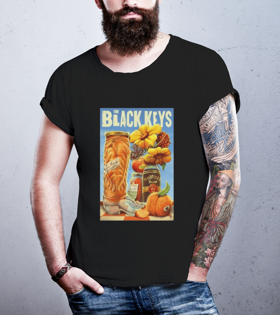 The Black Keys Nashville 2026 Boots Jars Pumpkins Flowers T-Shirt