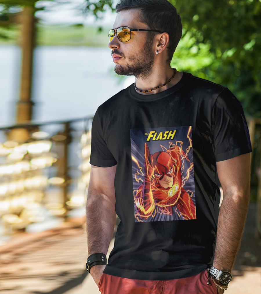 The Flash DC Comics Superhero Lightning Speedburst T-Shirt
