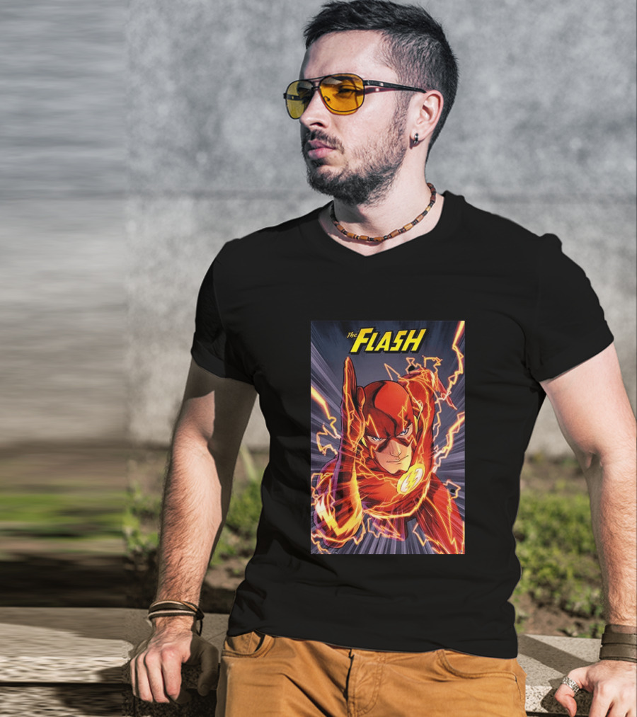 The Flash DC Comics Superhero Lightning Speedburst T-Shirt