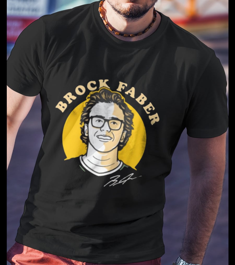 Brock Faber Minnesota Wild Comicstyle T-Shirt